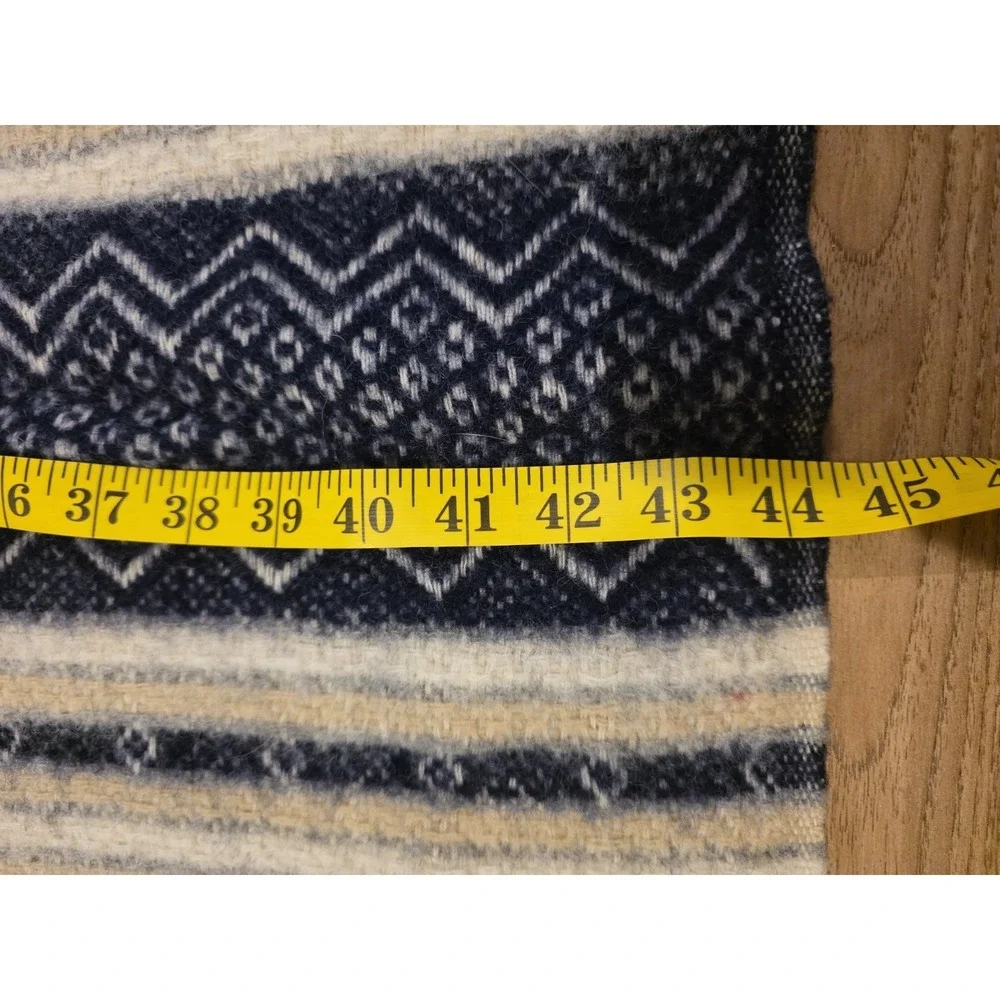 FARIBO THROW LAP BLANKET 100% WOOL BOHO 44